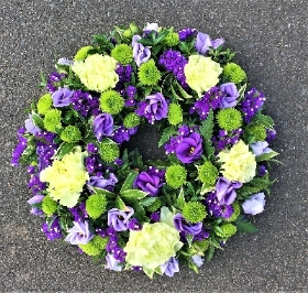Purple and Lime Wreath