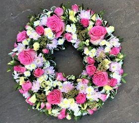 Pink and White Wreath