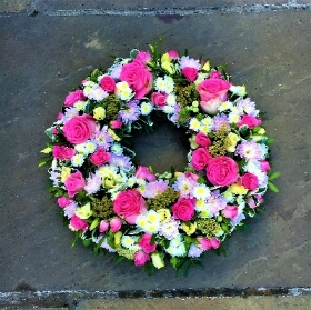 Pink and White Wreath