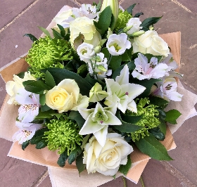 Luxury White Lilies and Roses